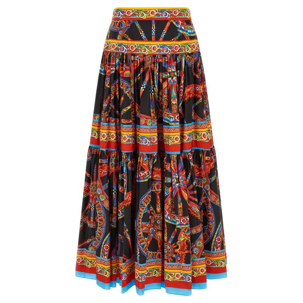 Dolce & Gabbana Multicolor Cotton Mini Women's Skirt